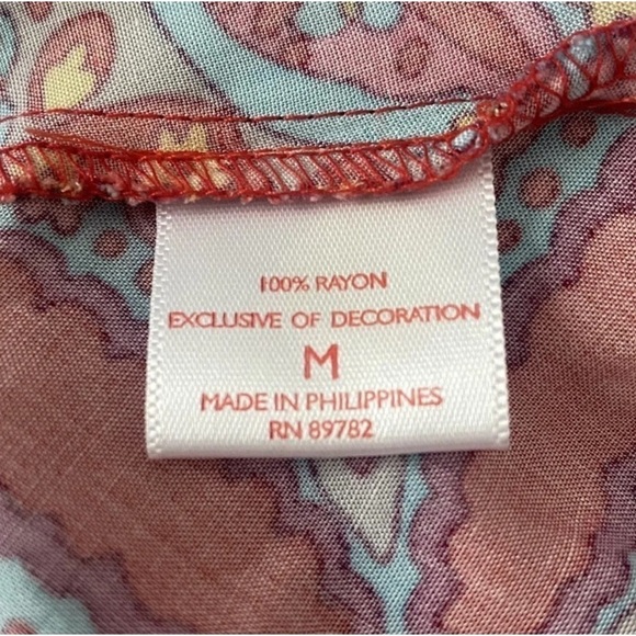 Josie NATORI Floral Pattern 3/4 Sleeve Kimono Robe Womens Size Medium (858) - Picture 8 of 9